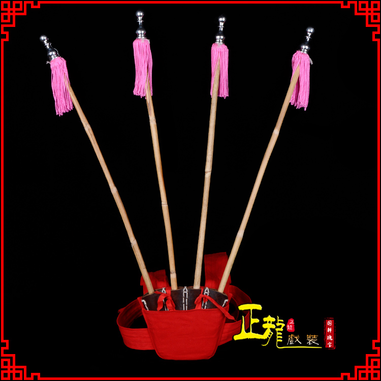 景洪戏装戏曲用品靠旗男女大靠 靠板 正宗牛皮旗杆旗架