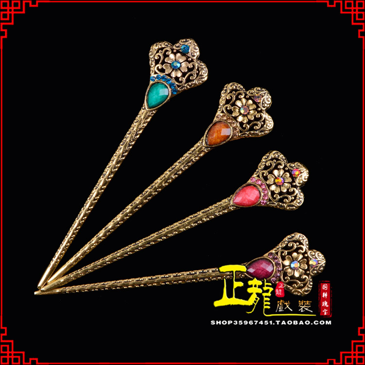 景洪头饰老旦青衣员外夫人簪子 老旦发簪